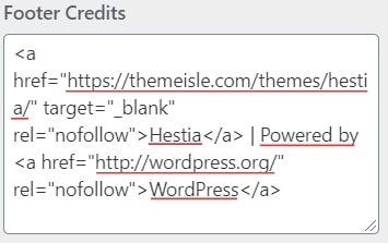 How To Change The Footer Copyright Text Of Hestia WordPress Theme 3 change hestia copyright - WebPlover